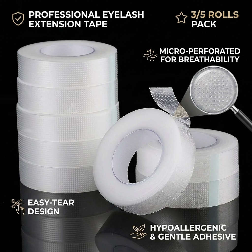Tape Breathable Lash - 3/5 Rolki Taśmy PE do Rzęs