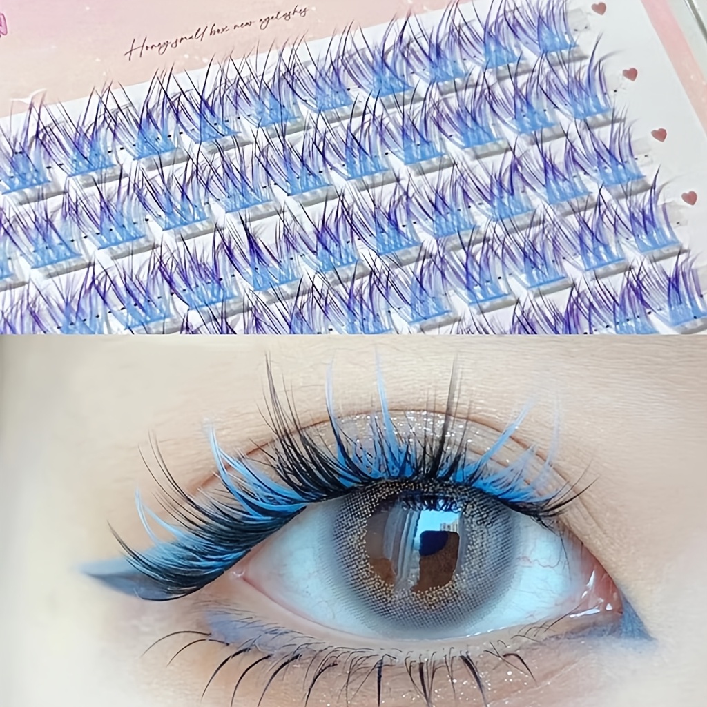 Eyelash Extension Anime - Mixiaohe Kolorowe Rzęsy 60 Kępek Łatwa