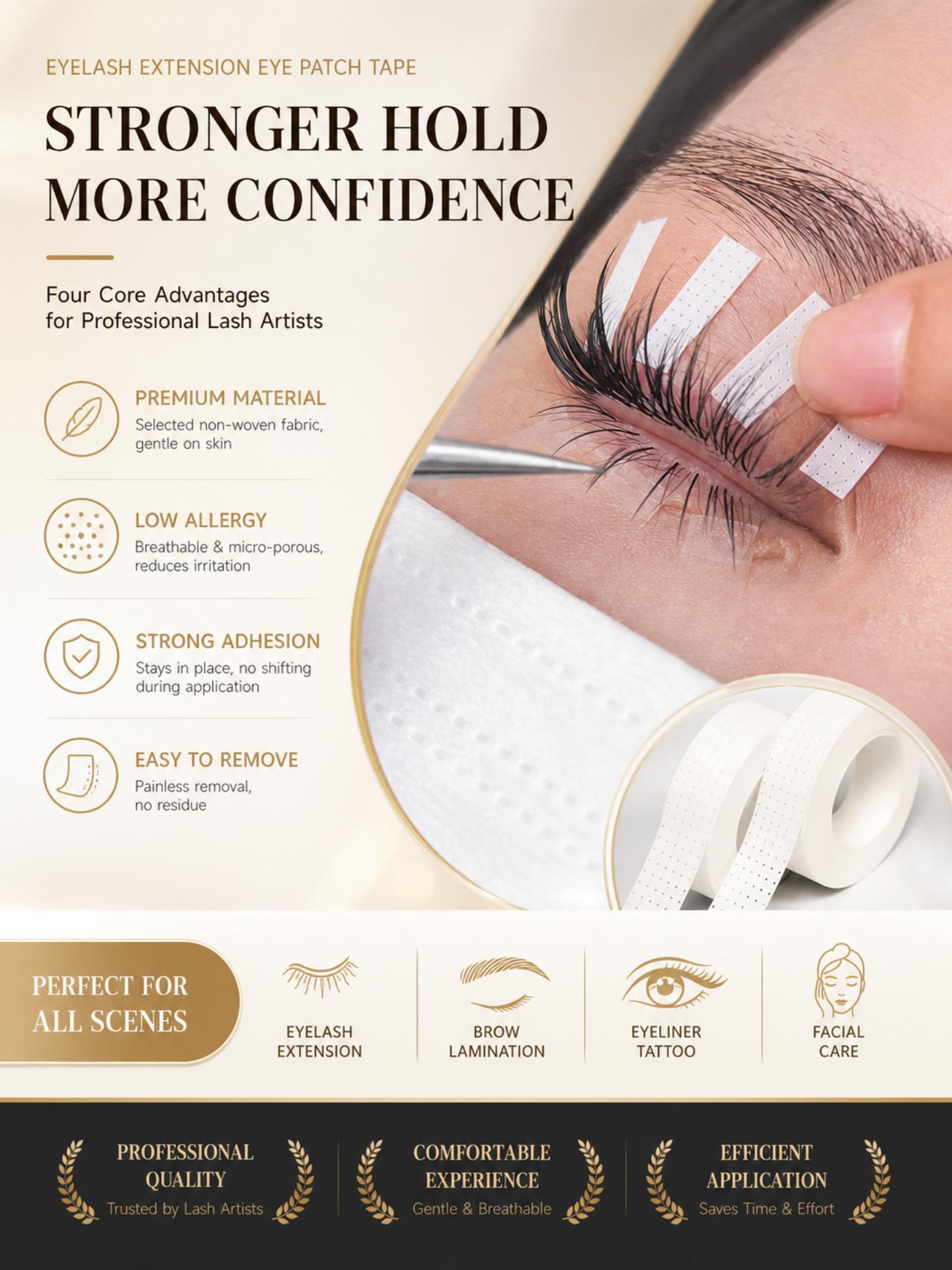 10 rolek taśmy do rzęs o grubo – Tape Breathable Lash recenzja i cena