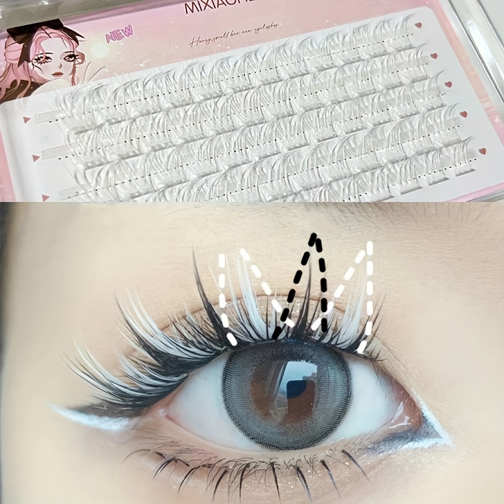 Mixiaohe Kolorowe Rzęsy 60 Kęp – Eyelash Extension Anime recenzja i cena